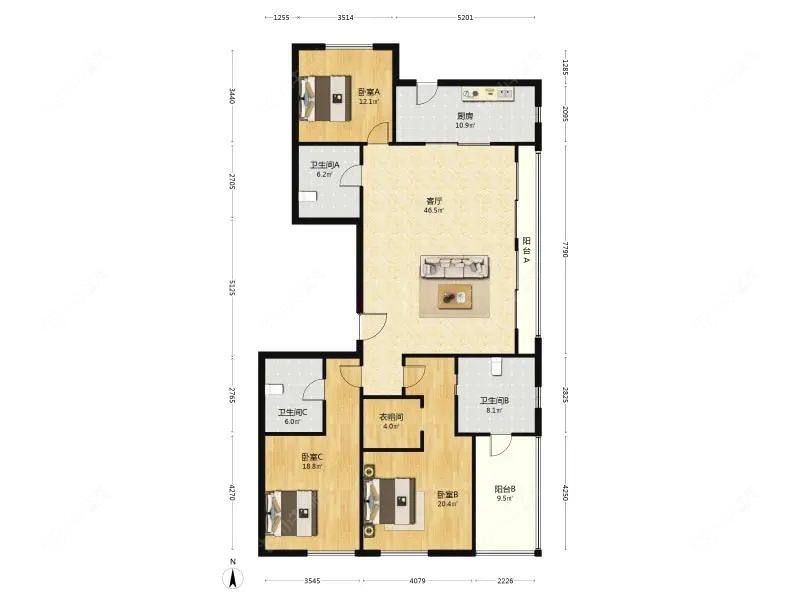 上海九龙仓玺园在售二手房源户型图_小牛看房