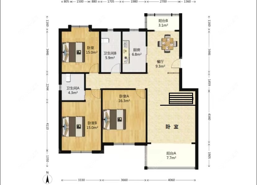 上海怡泰家苑在租房源户型图_小牛看房