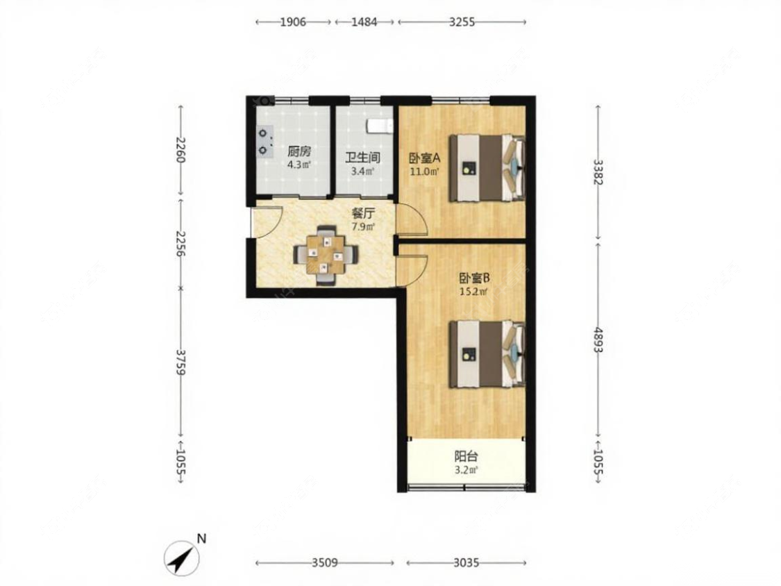 上海凌桥二村在售二手房源户型图_小牛看房
