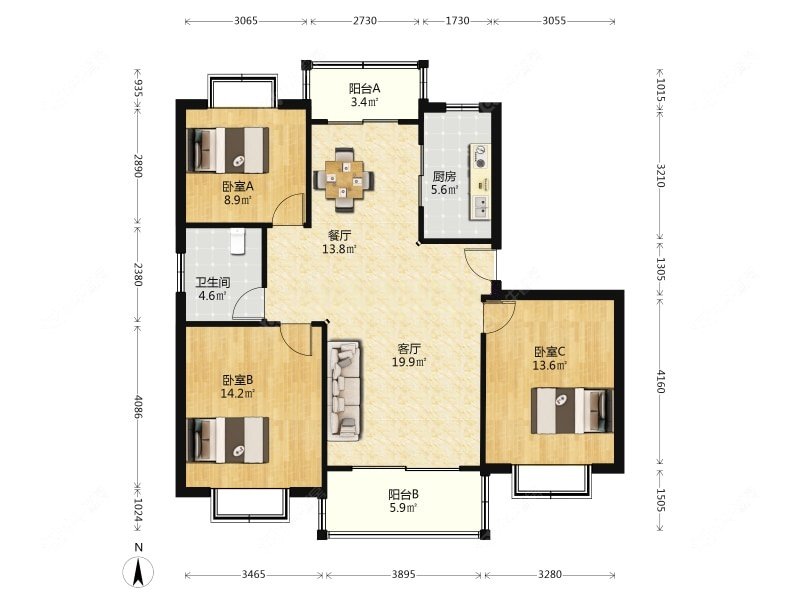 上海嘉骏香山苑在售二手房源户型图_小牛看房