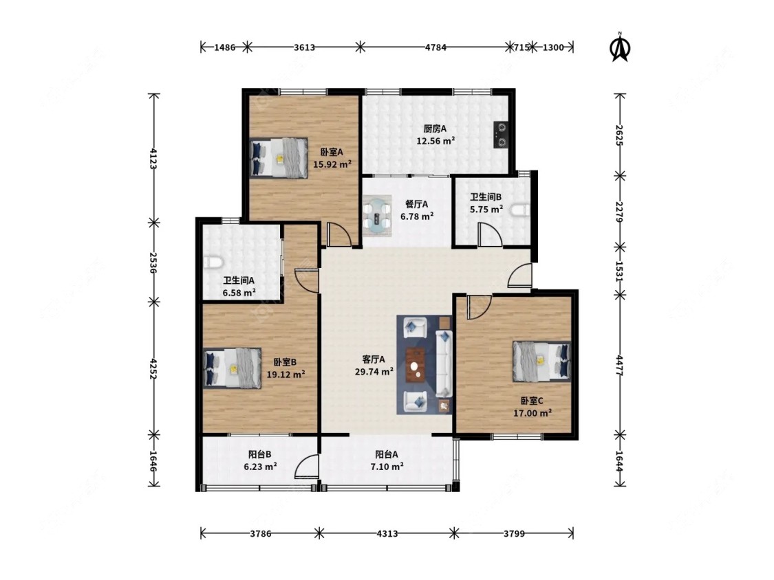上海舒馨北苑在售二手房源户型图_小牛看房