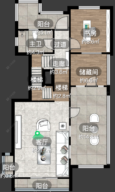 上海上置香岛原墅别墅区在售二手房源户型图_小牛看房
