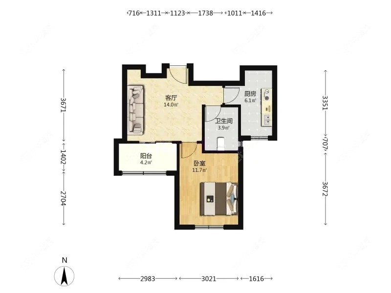 上海江凌苑在售二手房源户型图_小牛看房