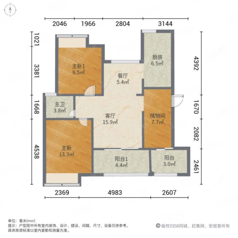 上海新城昱翠湾在租房源户型图_小牛看房