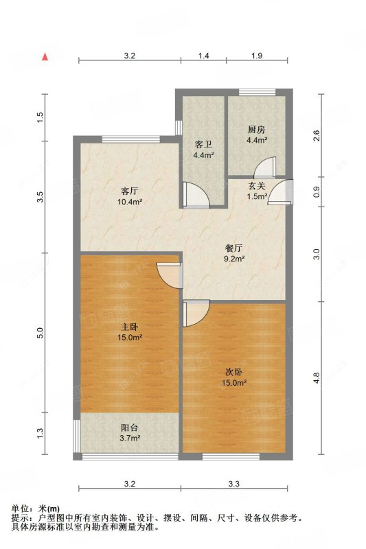 上海杨泰一村在租房源户型图_小牛看房