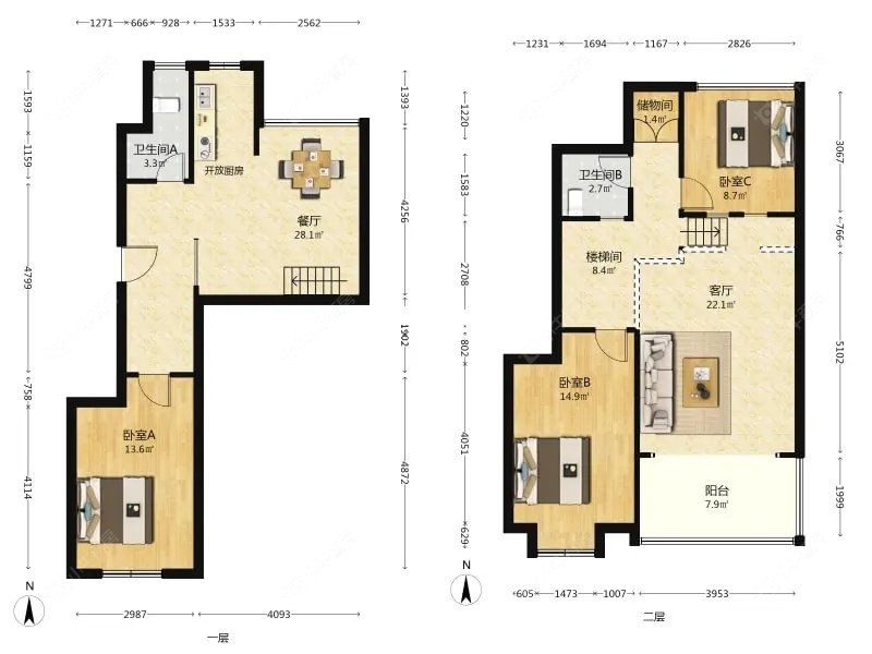 上海创智坊三期南区在售二手房源户型图_小牛看房
