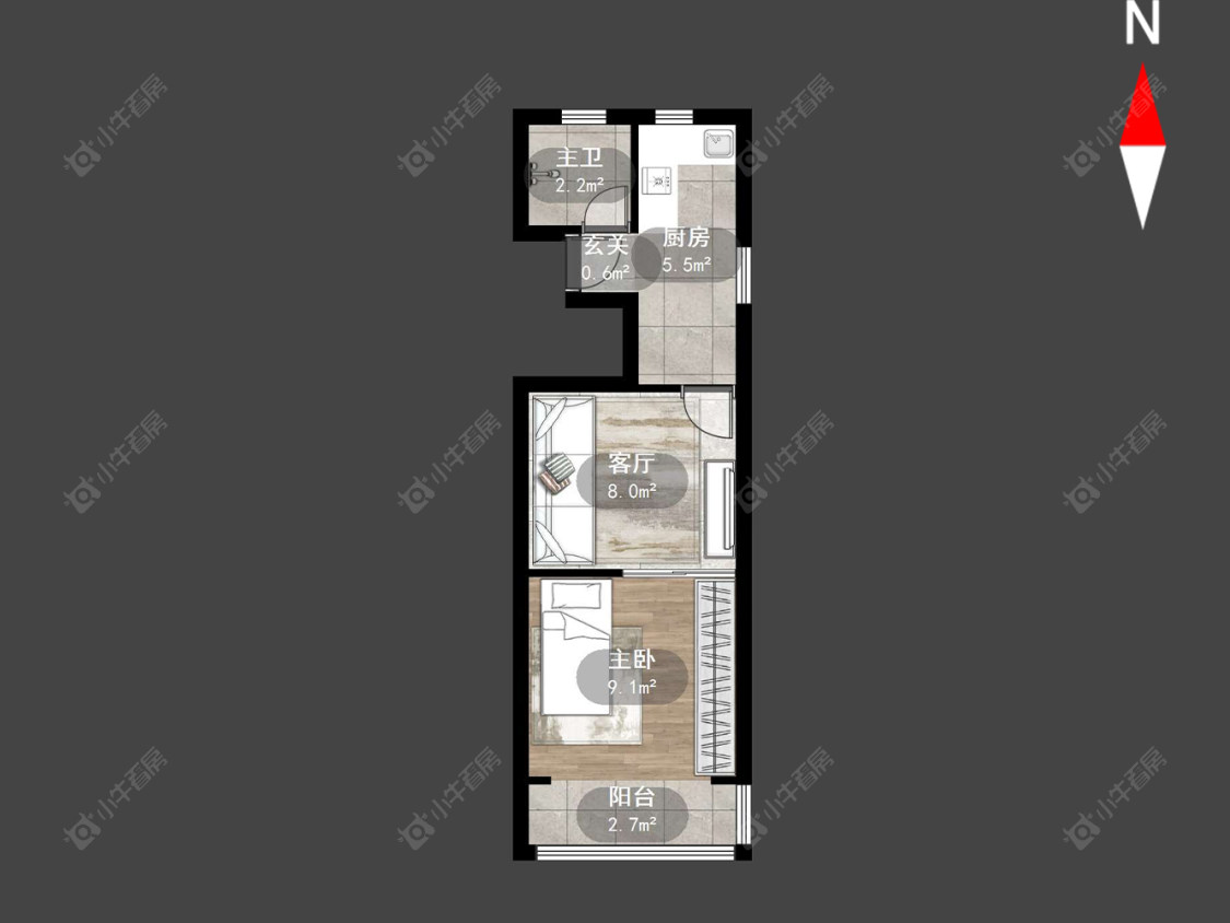 上海运光路100弄在租房源户型图_小牛看房