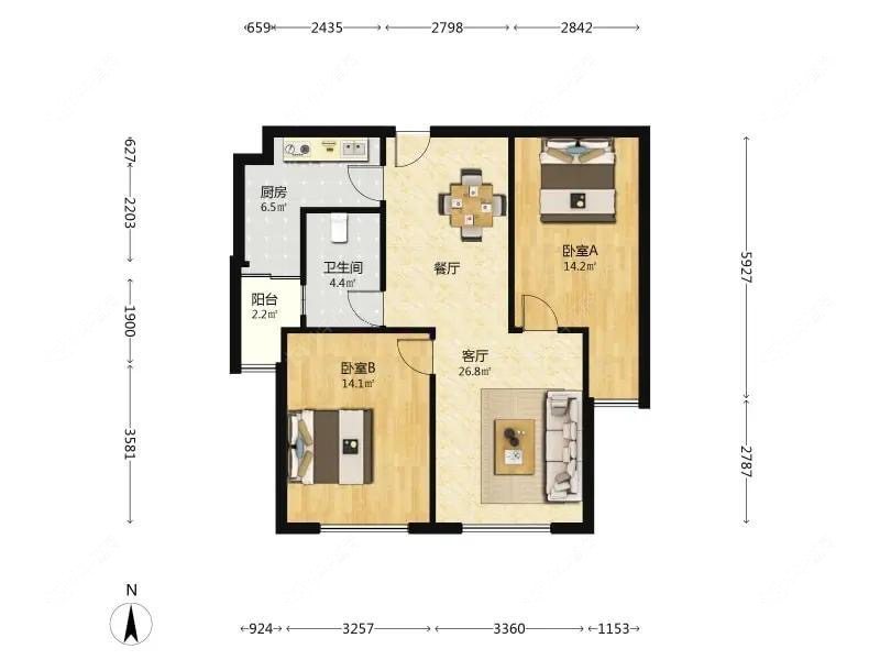 上海宝沁苑在售二手房源户型图_小牛看房
