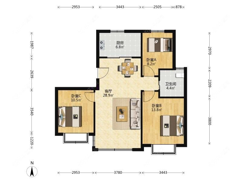 上海采菊苑在售二手房源户型图_小牛看房