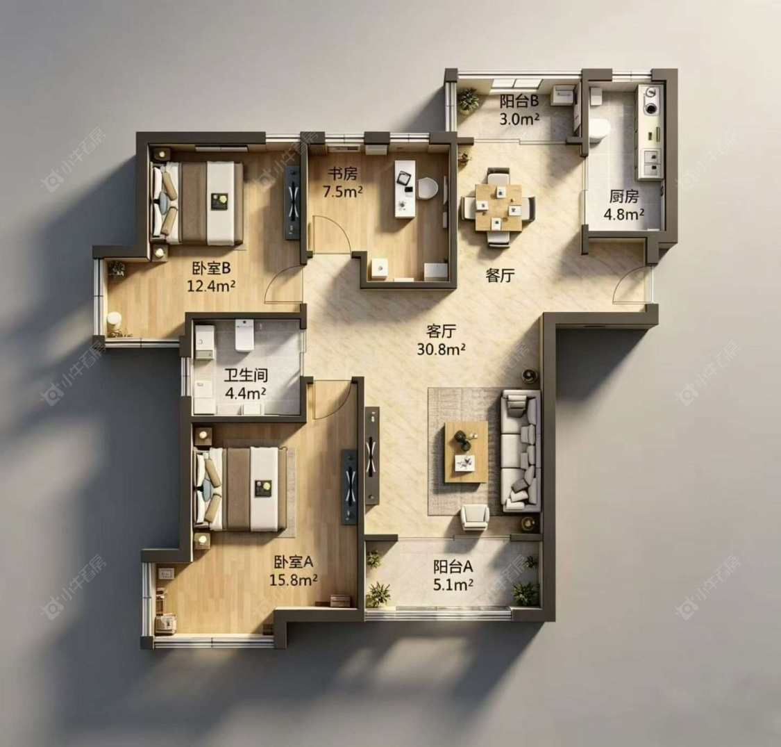 上海世博家园八街坊在售二手房源户型图_小牛看房