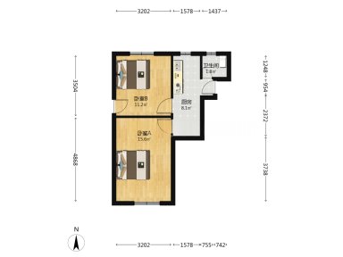 上海延长小区(静安)2室1厅1卫在售二手房房源图片