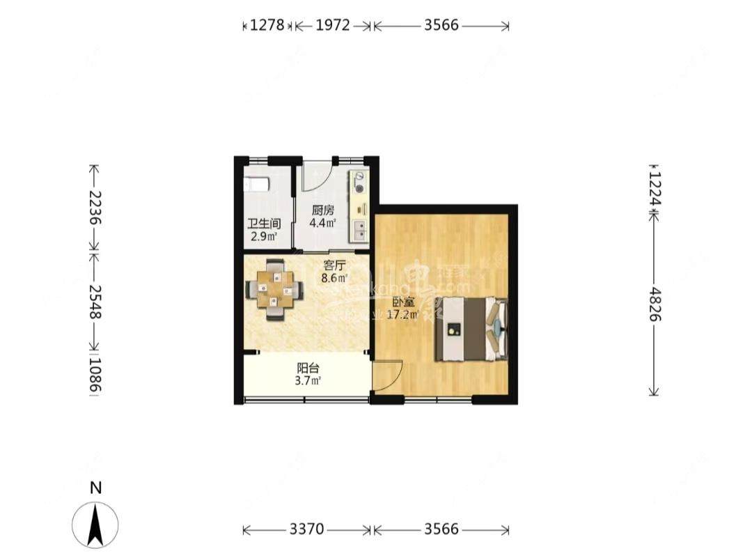 上海金顺小区在售二手房源户型图_小牛看房