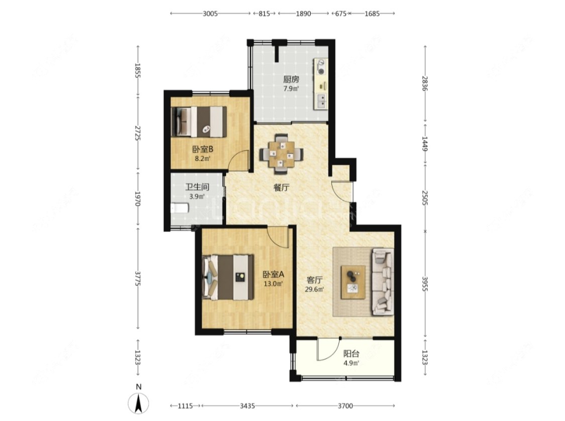 上海保利金爵公寓在售二手房源户型图_小牛看房