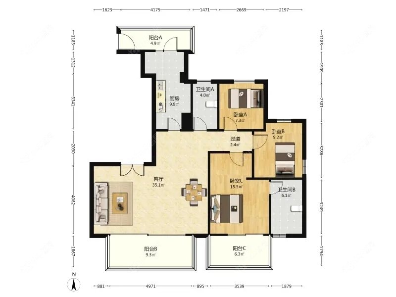 上海阳光城滨江悦在售二手房源户型图_小牛看房
