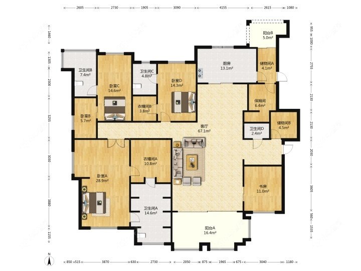 上海华润置地橡树湾在售二手房源户型图_小牛看房