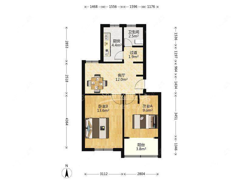 上海连波路228弄在售二手房源户型图_小牛看房