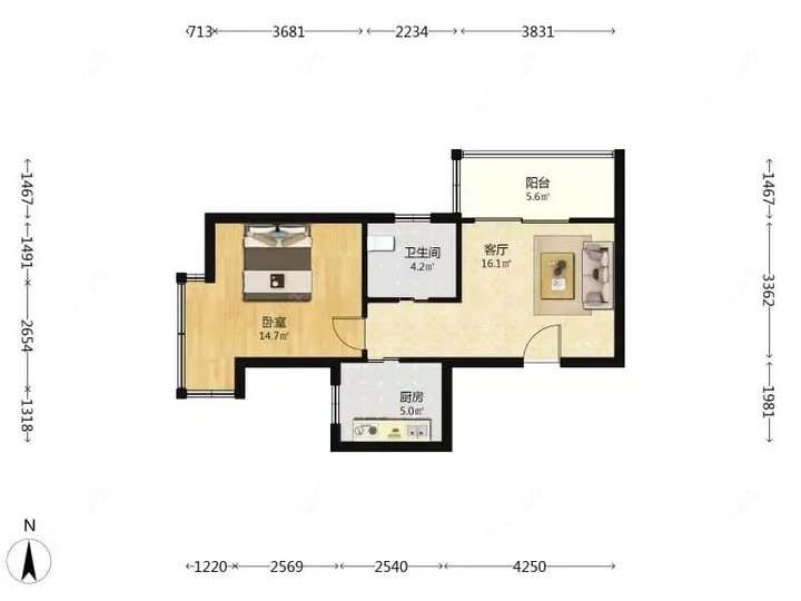 上海菊泉新城爱建顾园西区在售二手房源户型图_小牛看房