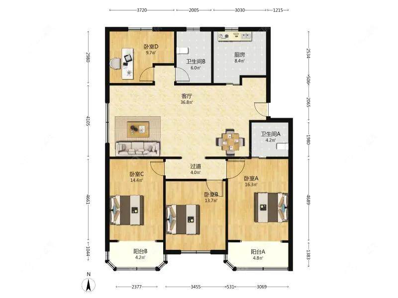 上海金平小区在售二手房源户型图_小牛看房