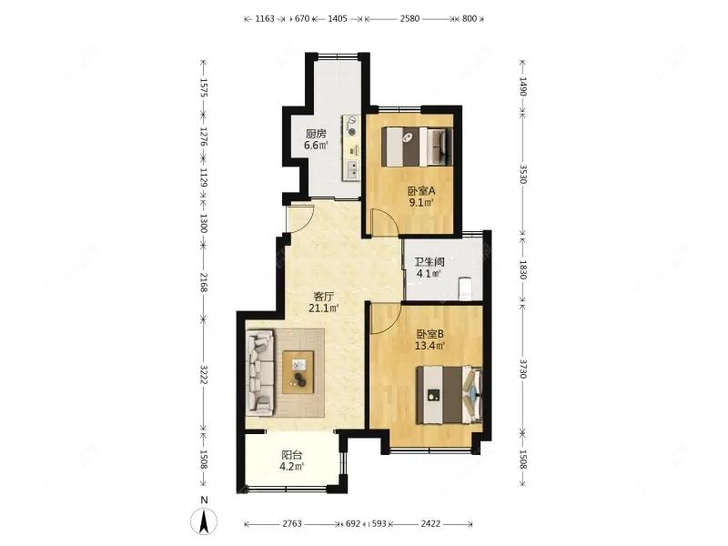 上海馨佳园二街坊在售二手房源户型图_小牛看房