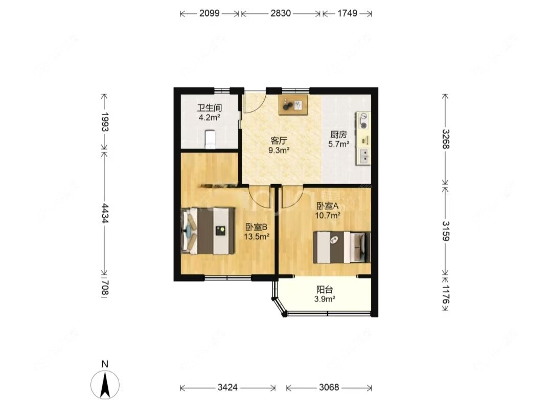 上海金桂小区在售二手房源户型图_小牛看房