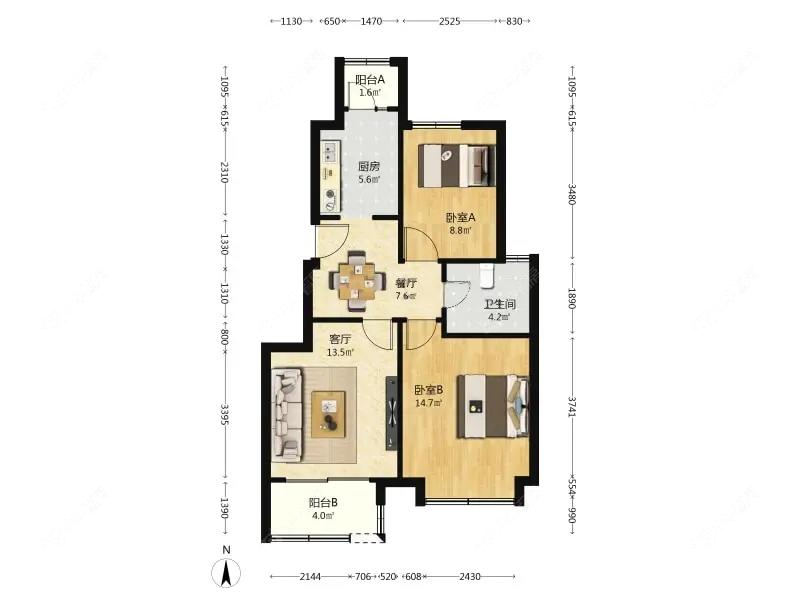 上海馨佳园二街坊在售二手房源户型图_小牛看房