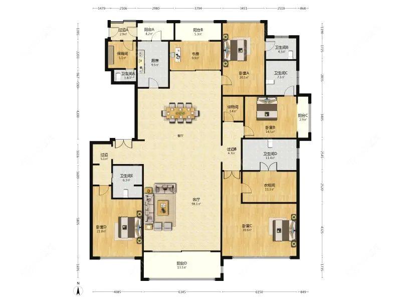 上海华润置地橡树湾在售二手房源户型图_小牛看房