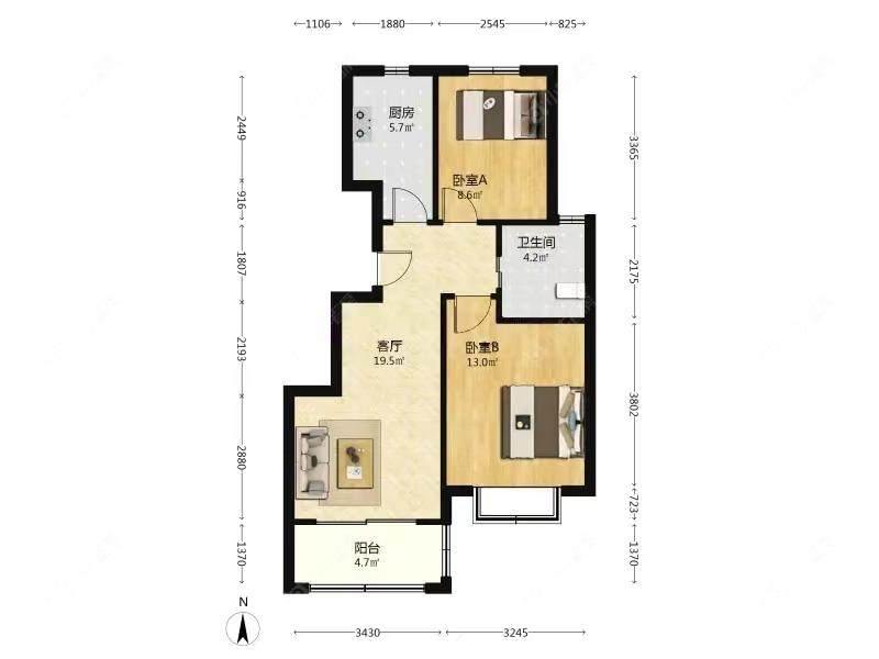 上海采菊苑在售二手房源户型图_小牛看房