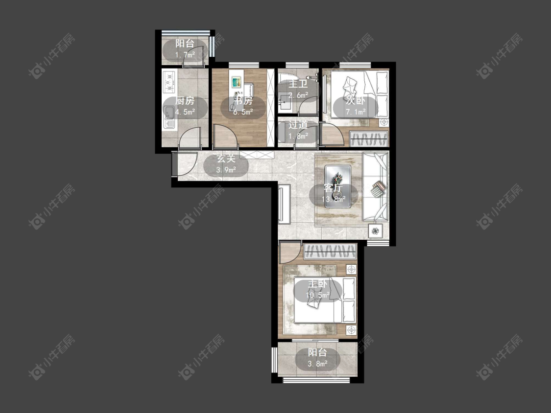 上海美罗家园宝欣苑三村在售二手房源户型图_小牛看房