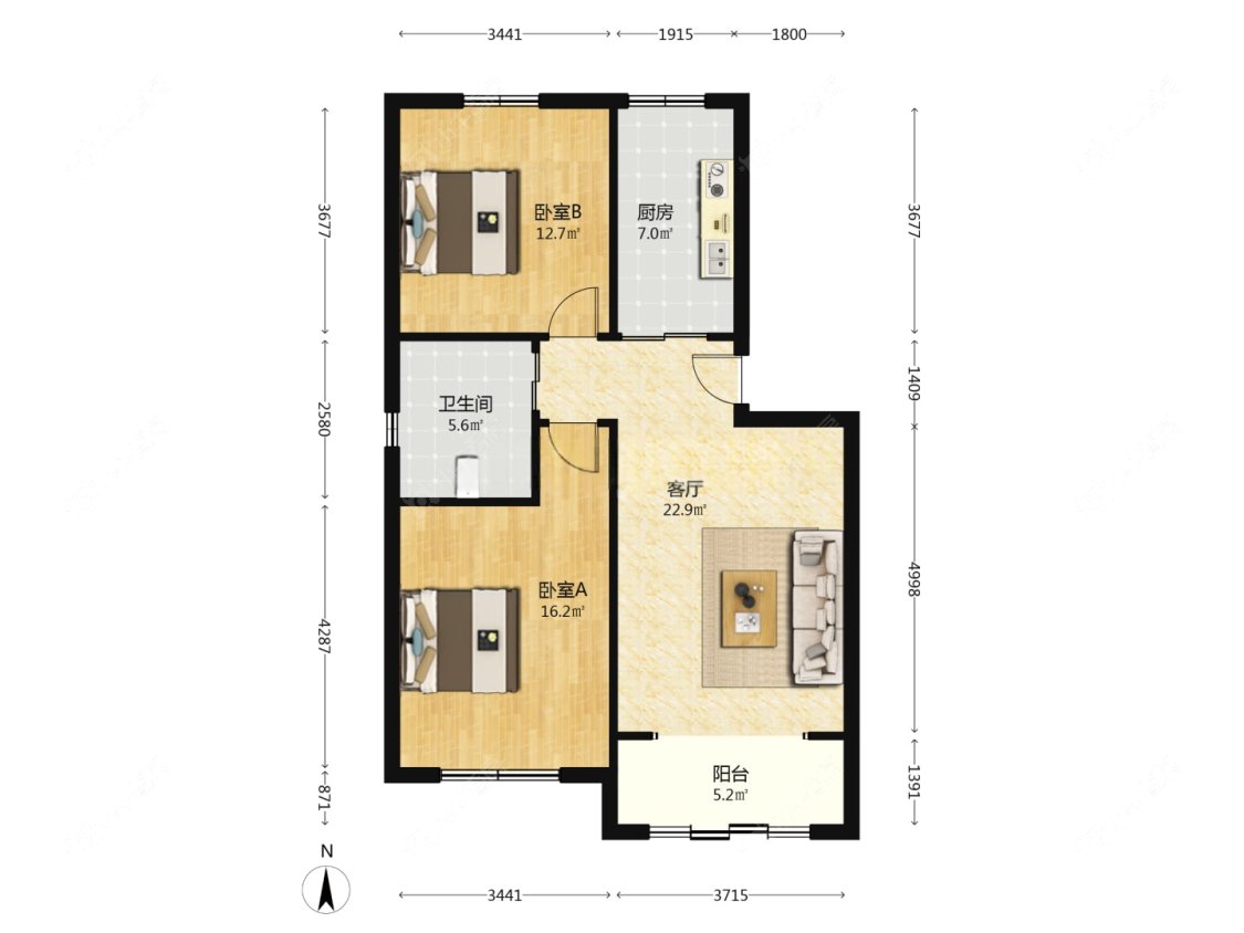 上海和田公寓东区在售二手房源户型图_小牛看房