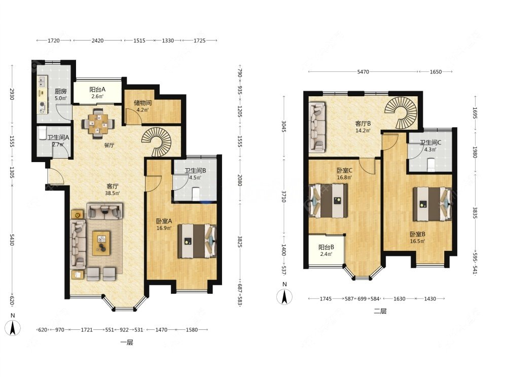 上海合生高尔夫公寓在售二手房源户型图_小牛看房