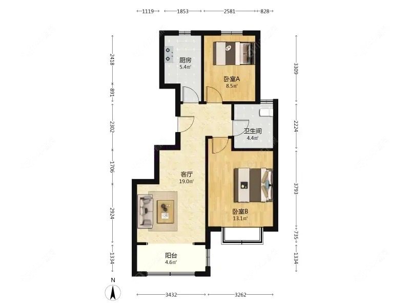 上海采菊苑在售二手房源户型图_小牛看房
