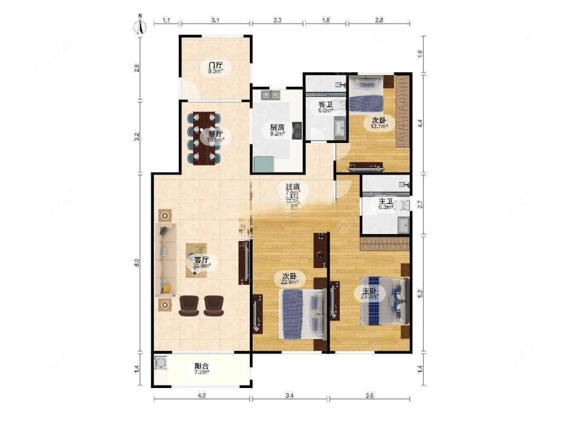 上海铂珏公馆在售二手房源户型图_小牛看房