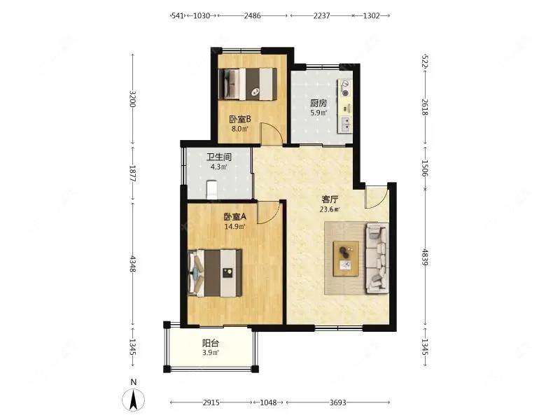 上海海尚菊苑北区在售二手房源户型图_小牛看房