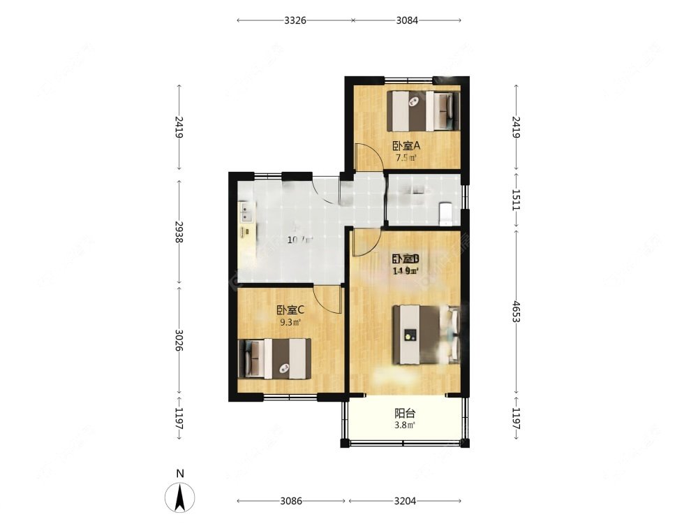 上海国年路65弄在售二手房源户型图_小牛看房