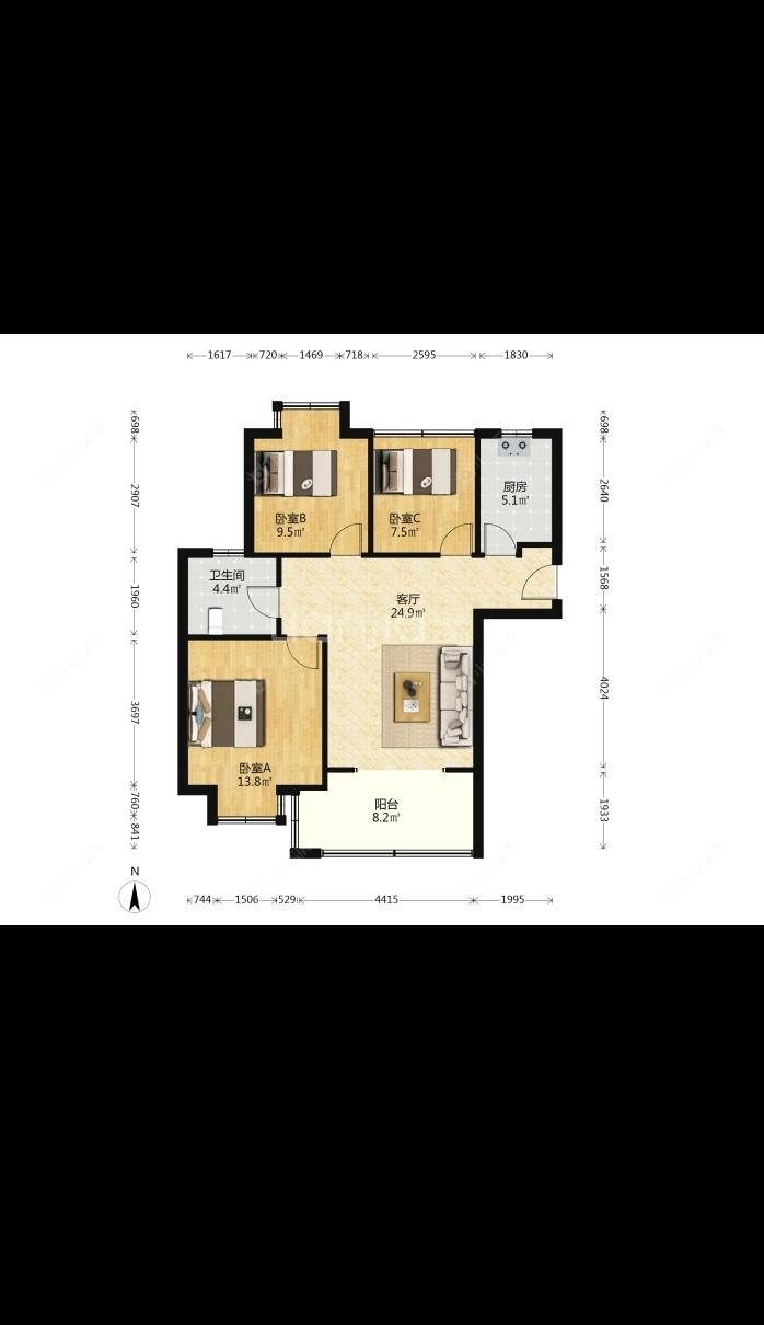 上海锦绣华都在售二手房源户型图_小牛看房