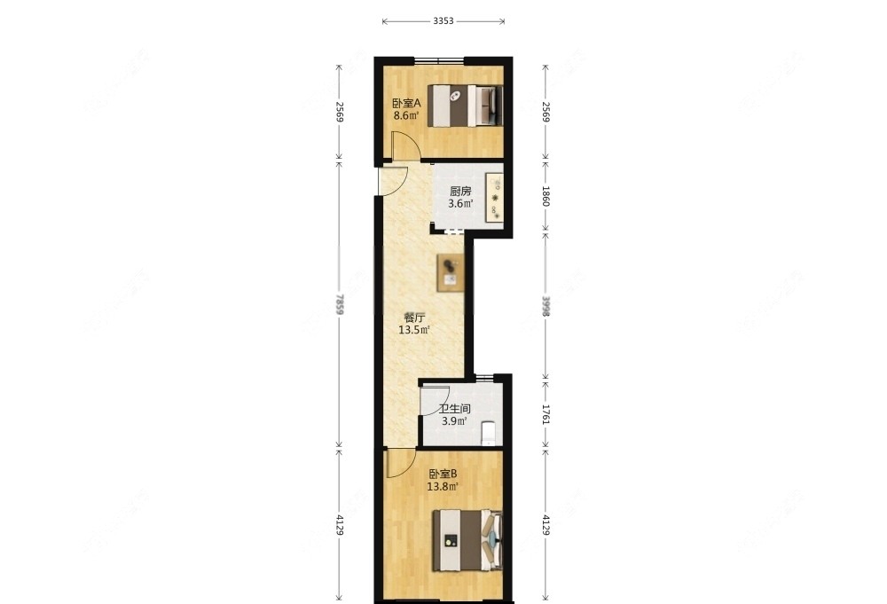 上海昌七小区在租房源户型图_小牛看房