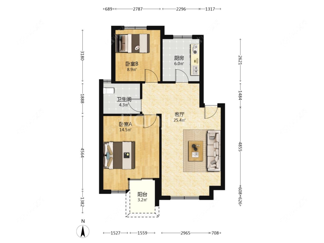 上海海尚菊苑北区在售二手房源户型图_小牛看房