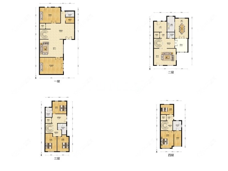 上海中建大公馆别墅区在售二手房源户型图_小牛看房