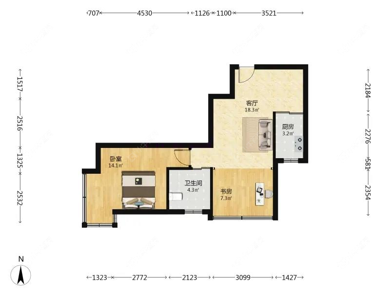 上海菊泉新城爱建顾园东区在售二手房源户型图_小牛看房