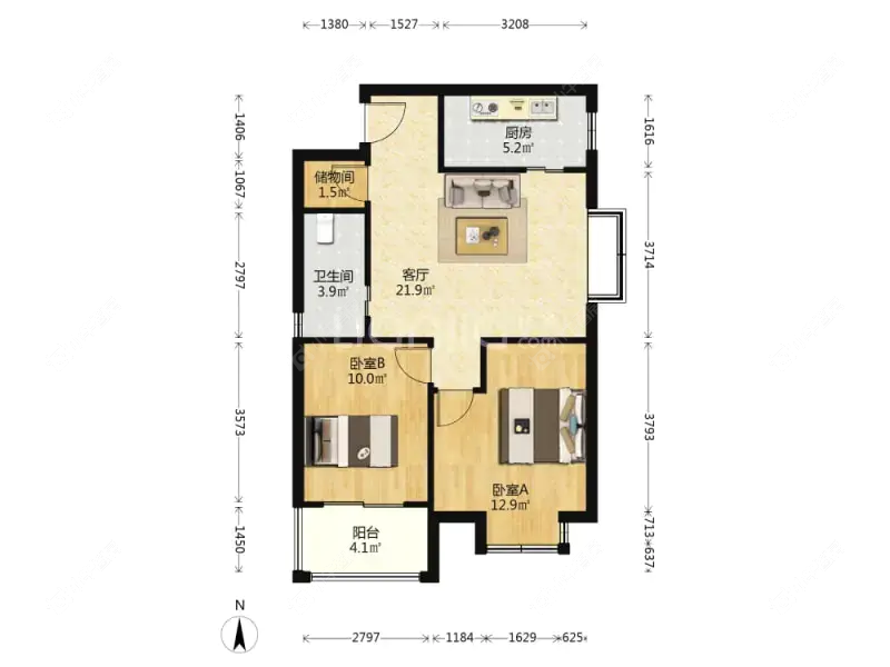 上海菊泉新城古北陆翔苑在售二手房源户型图_小牛看房