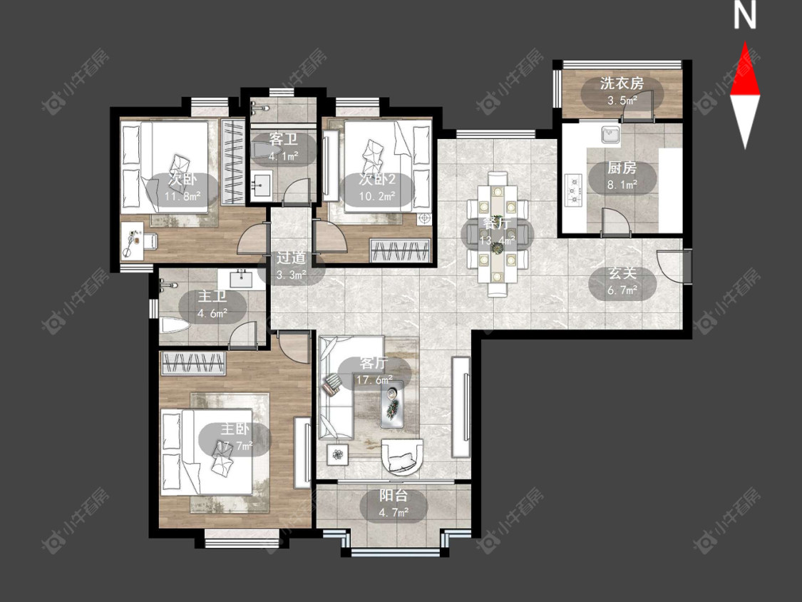 上海江临天下在售二手房源户型图_小牛看房