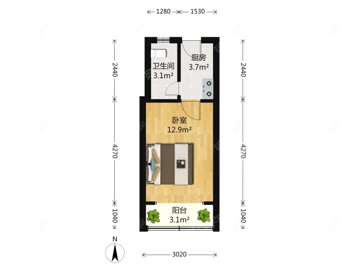 上海昌四小区在租房源户型图_小牛看房