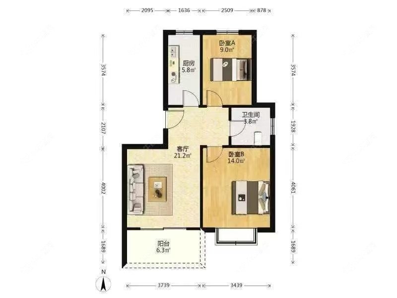 上海菊华苑在售二手房源户型图_小牛看房