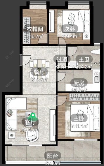 上海中信泰富朱家角新城隽苑在售二手房源户型图_小牛看房