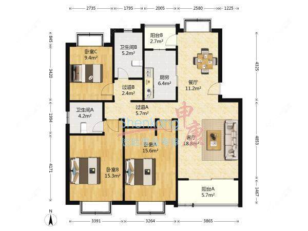 上海景泰嘉苑在售二手房源户型图_小牛看房