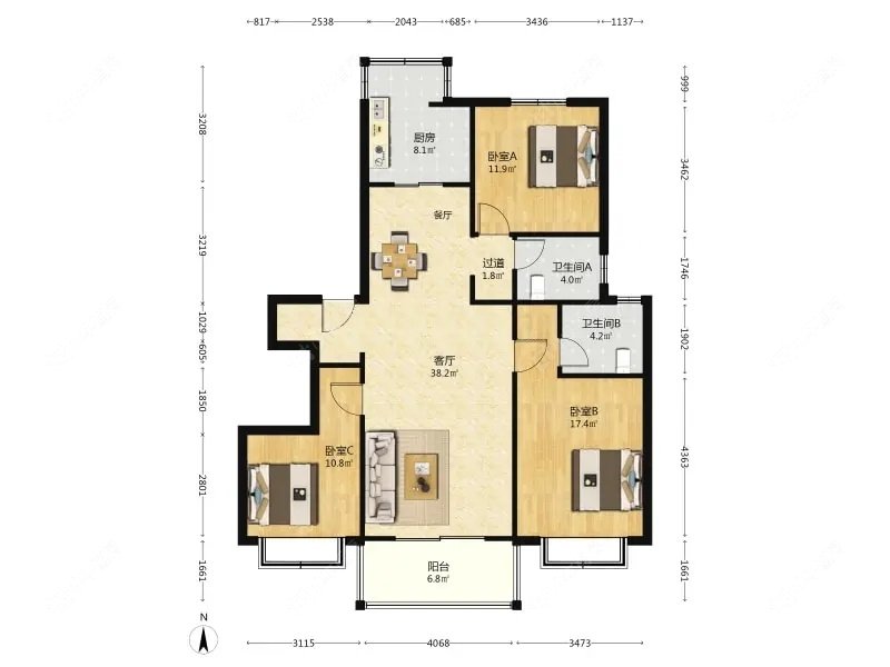 上海佳泰花园在售二手房源户型图_小牛看房