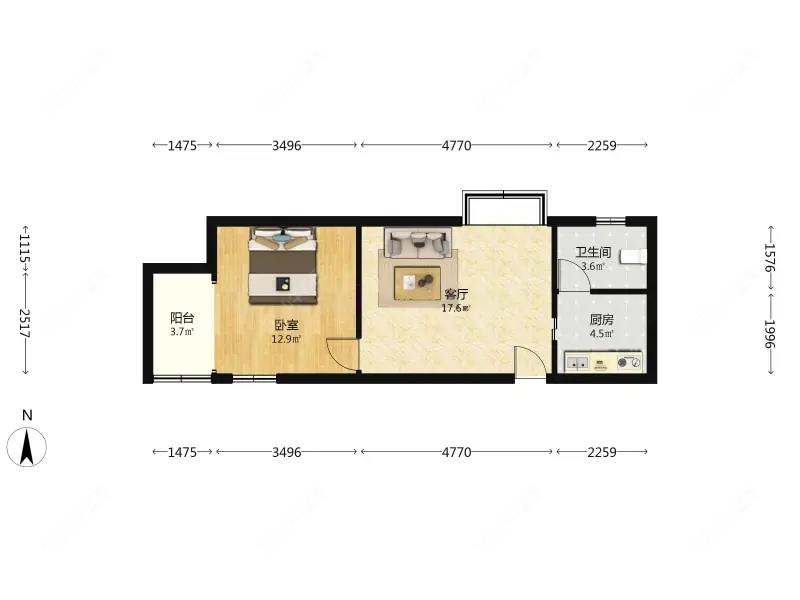 上海菊泉新城古北陆翔苑在售二手房源户型图_小牛看房