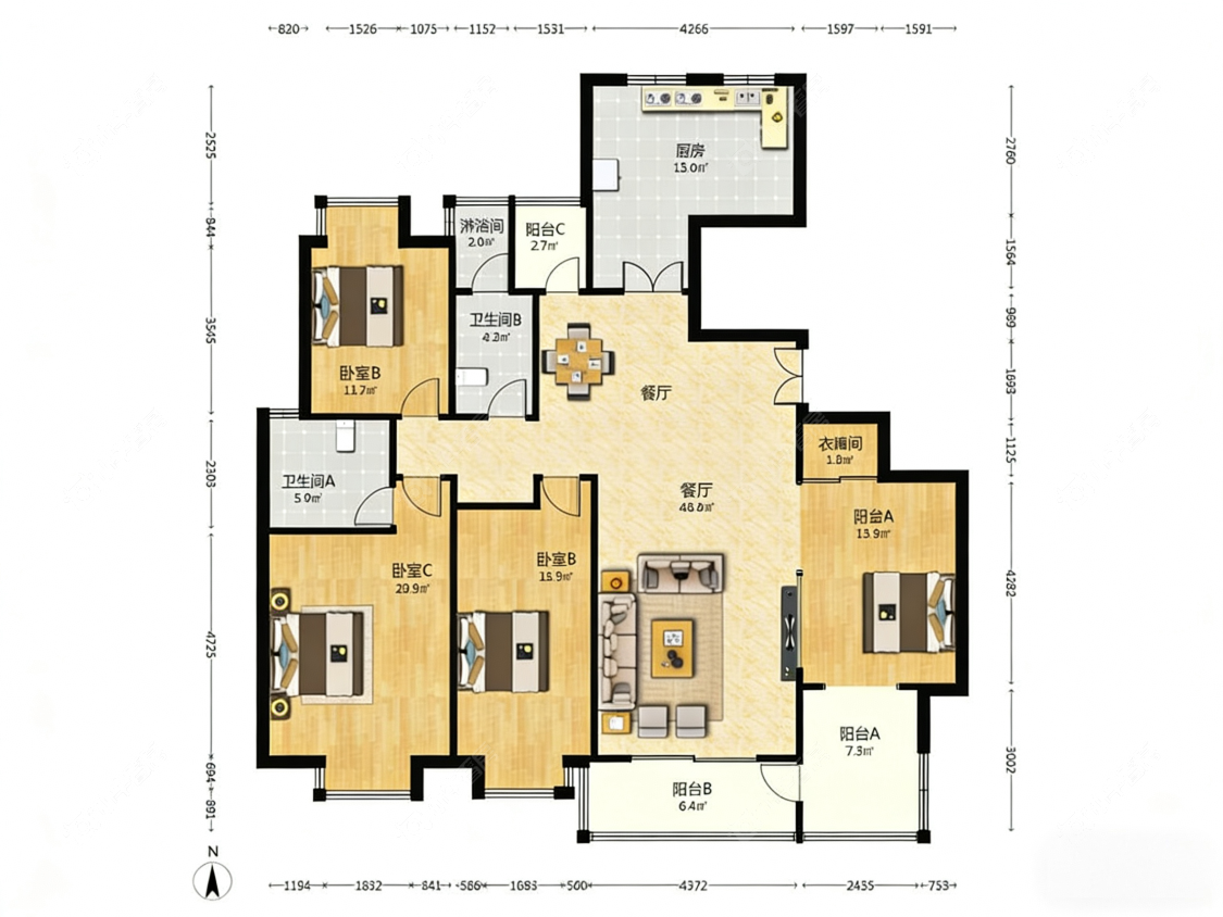上海万业紫辰苑在售二手房源户型图_小牛看房