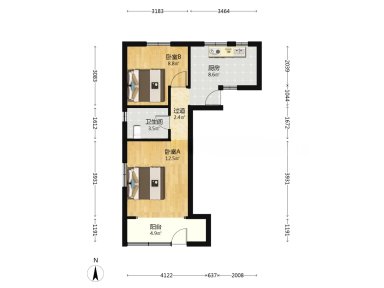 上海中山北路805弄2室1厅1卫在售二手房房源图片