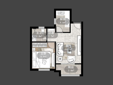 上海练祁佳城嘉盛园三期1室1厅1卫出租_小牛看房